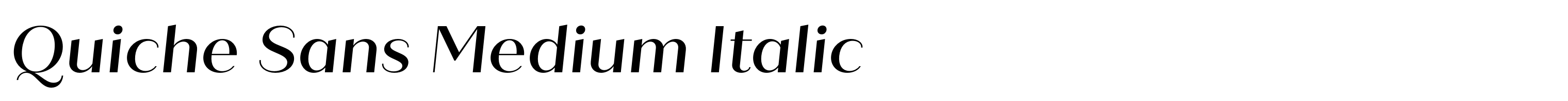 Quiche Sans Medium Italic
